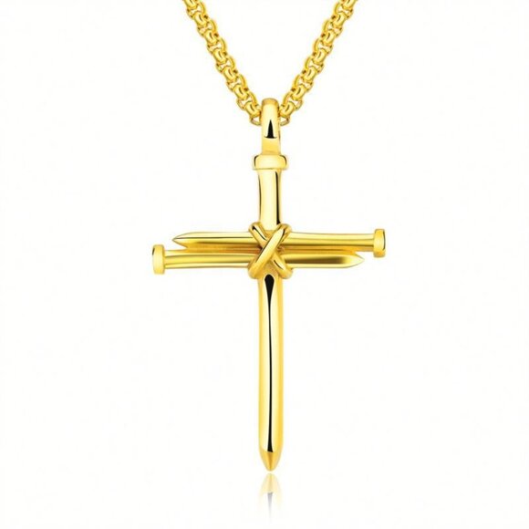 Other - ❤️Stainless Steel Chain Cross Pendant Necklace , N90201P106